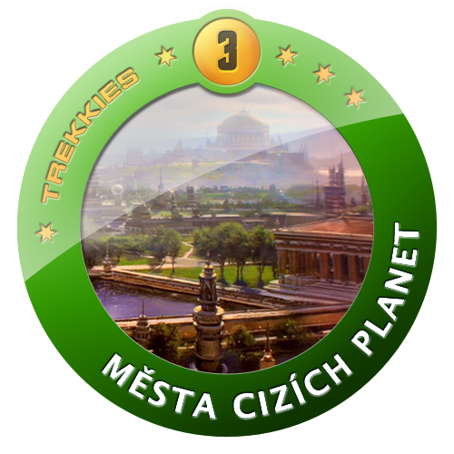Odznáček - Města cizích planet