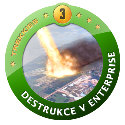 Odznáček - Destrukce v Enterprise