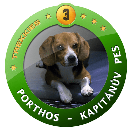 Odznáček - Porthos – kapitánův pes