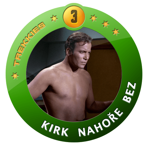 Odznáček - Kirk nahoře bez